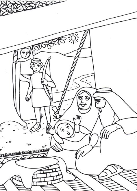 Hagar And Ishmael Coloring Page Coloring Pages