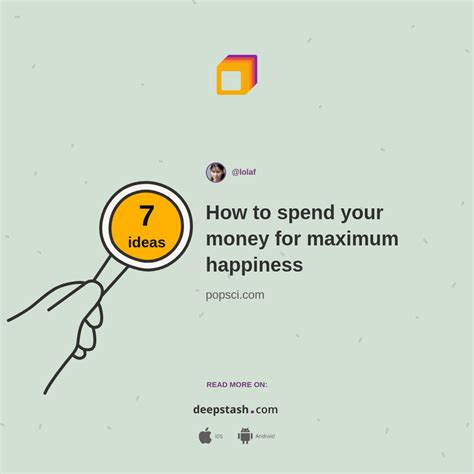 How To Spend Your Money For Maximum Happiness Deepstash
