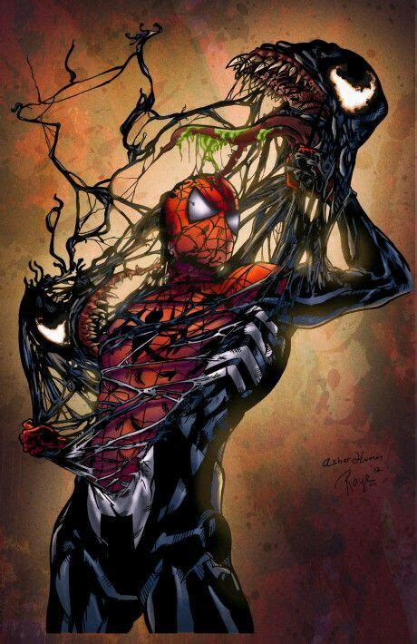 Spiderman Venom Suit Юмор Искусство Marvel Человек паук