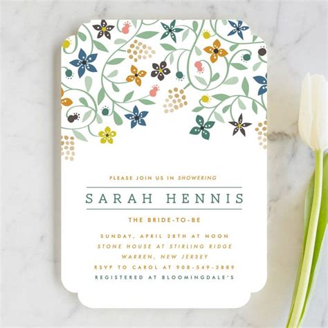 Botanical Affair Customizable Bridal Shower Invitations In Pink By