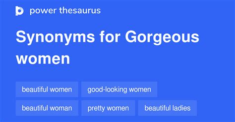 Gorgeous Women Synonyms 323 Words And Phrases For Gorgeous Women