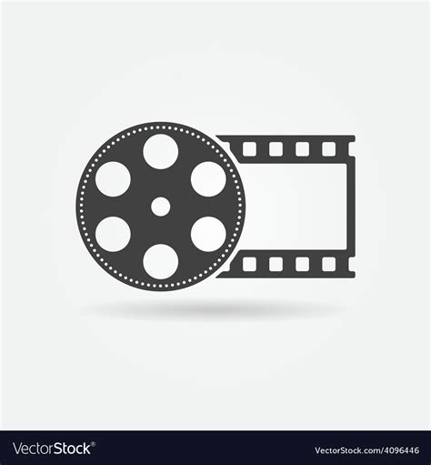 Black Film Roll Logo Or Icon Royalty Free Vector Image