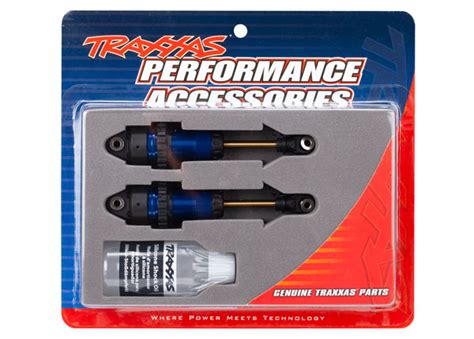Traxxas Shocks Gtr Long Blue Anodized Ptfe Coated Bodies With Tin