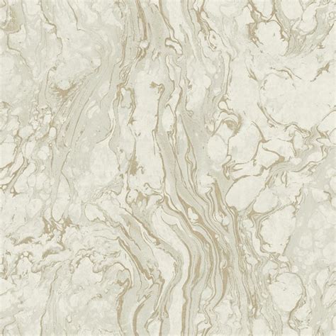 Kt2223 White And Gold Polished Faux Marble Wallpaper