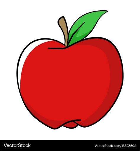 Cartoon An Apple Royalty Free Vector Image Vectorstock