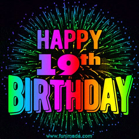 Wishing You A Happy 19th Birthday Animated  Image