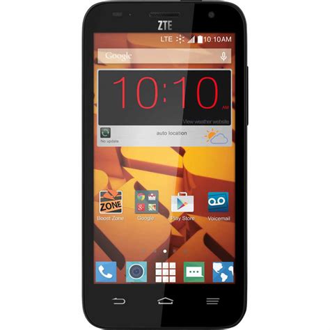 Boost Mobile Zte Speed 4g No Contract Cell Phone Black