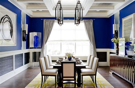 A dining room with a blue interior or even blue and white furnishing has a timeless appeal. Blue Dining Rooms: 18 Exquisite Inspirations, Design Tips