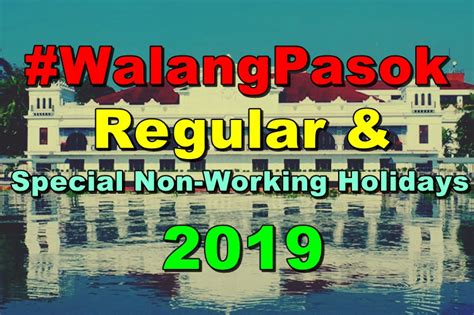 #WalangPasok: List of Regular & Special Non-Working ...