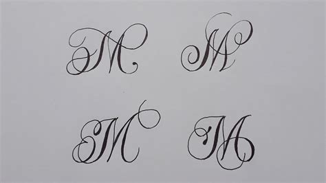Calligraphy Letter M With Normal Pen How To Write Capital Cursive For