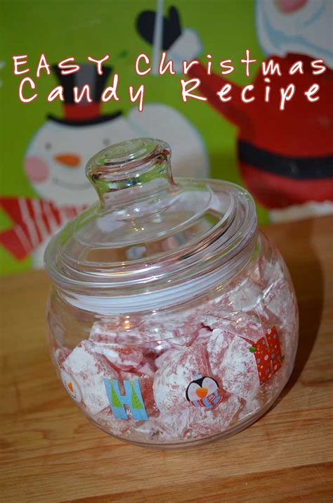 She puts it in clear jars with a holiday calic. Easy Christmas Candy Recipe - Make Your Own Homemade Candy