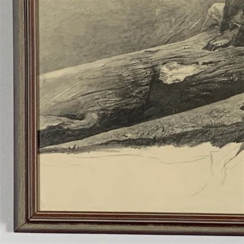 Lot Andrew Wyeth Study For April Wind Black And White Pencil Sketch