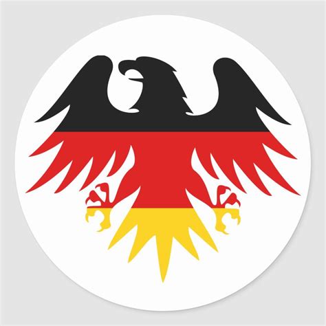 German Eagle Crest Classic Round Sticker Zazzle 문장