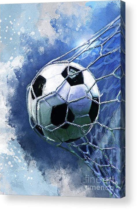 Football Watercolor Sport Art Football Soccer Acrylic Print By