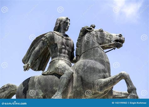 Alexander The Great On Horseback Greek King Statue