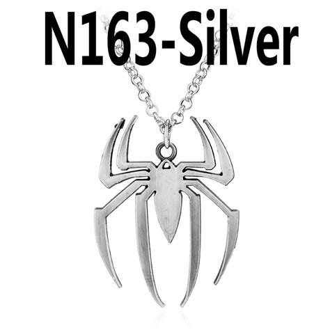 Marvel Super Hero Spiderman Necklace Inspired Alloy Chain Spider