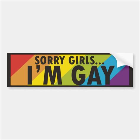 Rainbow Gay Slogan Bumper Sticker