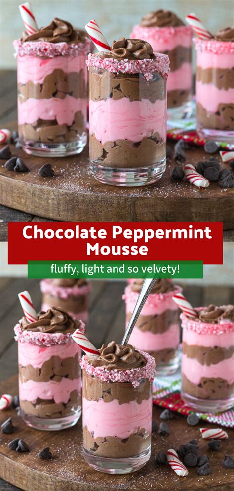 Maybe you would like to learn more about one of these? Layered chocolate peppermint mousse in dessert glasses ...