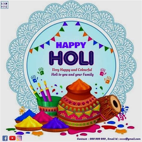 Happy Holi Wishes Animation Template Postermywall