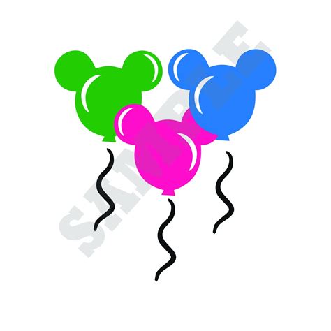Mickey Mouse Balloons Svg Etsy