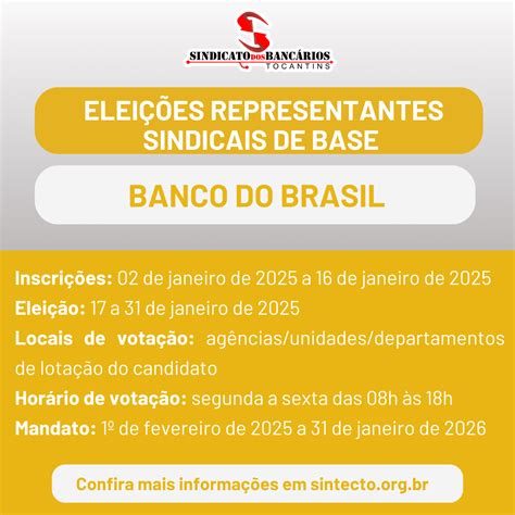 Eleições para Representantes Sindicais de Base do Banco do Brasil