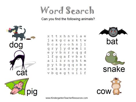 Animal Word Searches