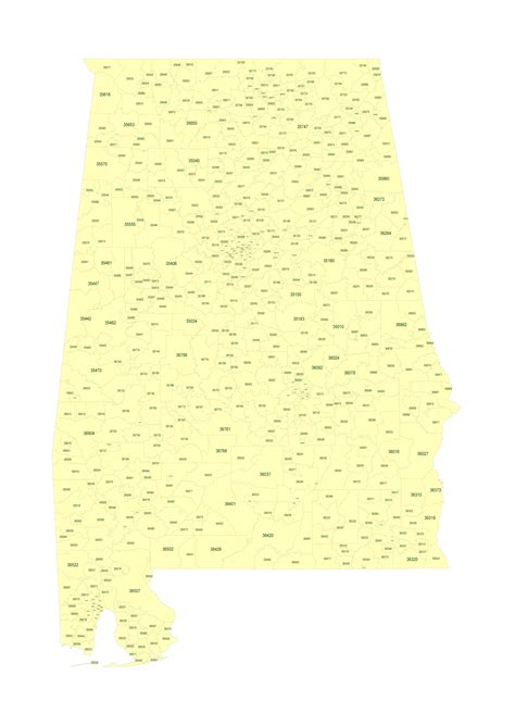 Alabama State Simple Zip Code Map Original Postal Code Map Of Alabama