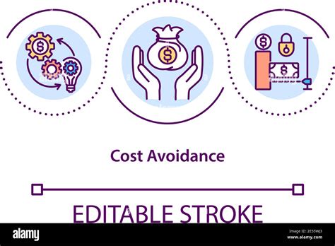 Cost Avoidance Concept Icon Stock Vector Image And Art Alamy