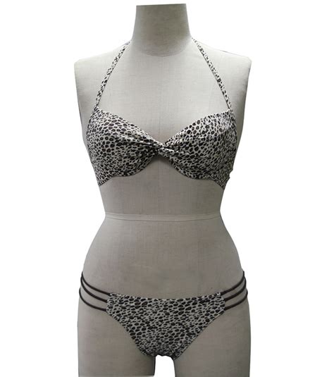 Sexy Leopard Print Halter Tie Neck Bikini Set BK10720