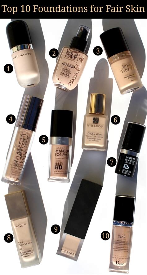 Top Foundations For Fair Skin