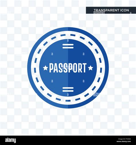 Sello De Pasaporte Icono Vectorial Aislado Sobre Fondo Transparente