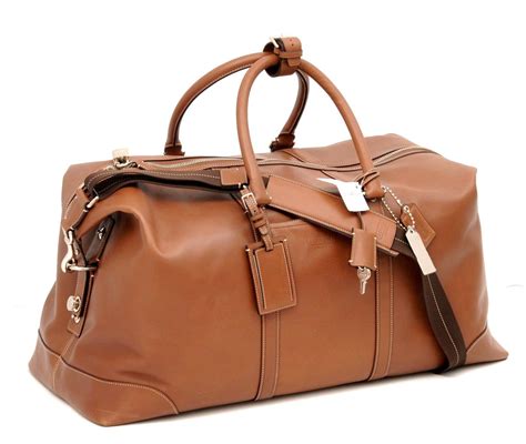 Transatlantic Brown Leather Duffle Bag By Coach Leather Duffle Bag