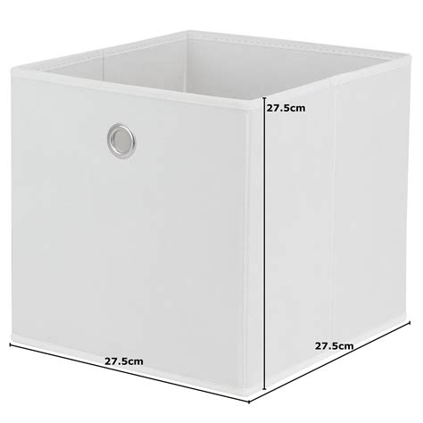 Hartleys Square Foldable Fabriccanvas Storage Box Cube Shelfdrawer