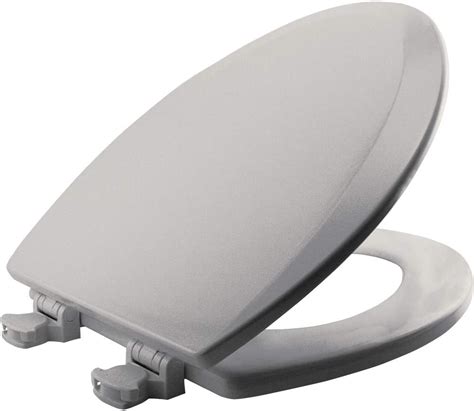 Bemis Ec Molded Wood Elongated Toilet Seat With Easy Clean And Change Hinge Ice Grey