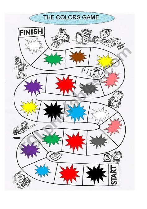 The Colours Game Esl Worksheet By Katypiauhy Teacher Notes Best