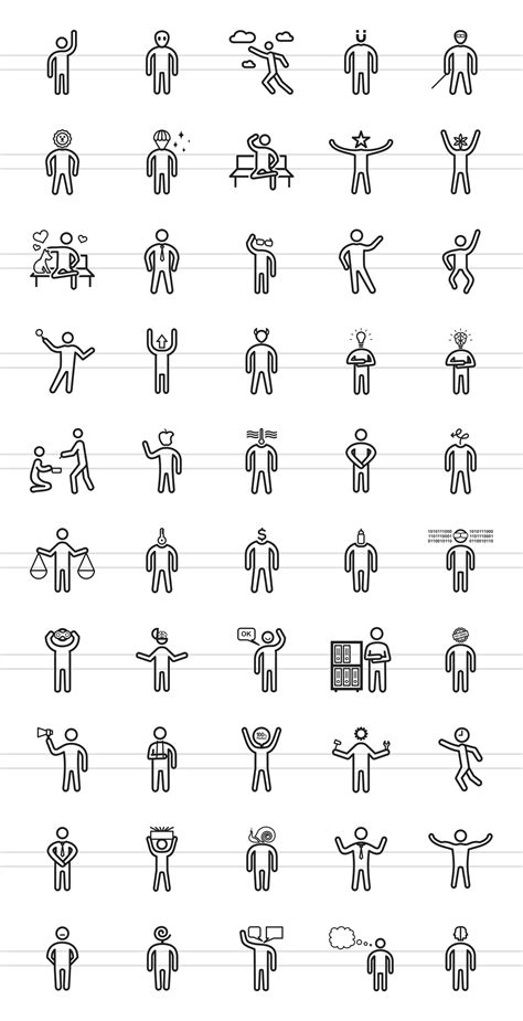 50 Personality Traits Line Icons 55981 Icons Design Bundles