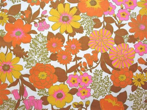 36 Best ≈ Vintage 70s Flower Fabric ≈ Images On Pinterest Floral
