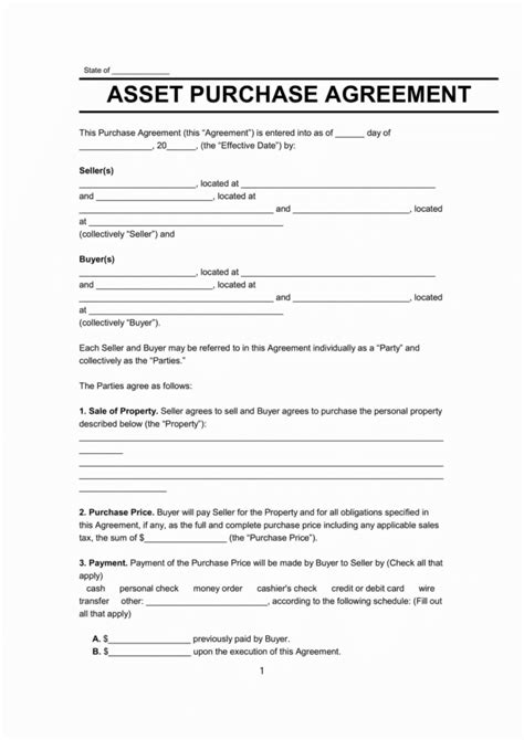 Free Purchase Agreement Template Printable Pdf And Word