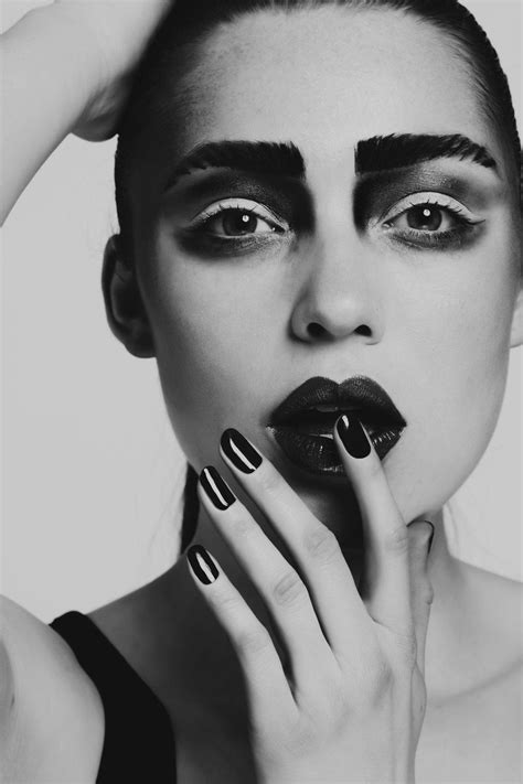 Brows Unknown Black And White Makeup Makeup White Makeup
