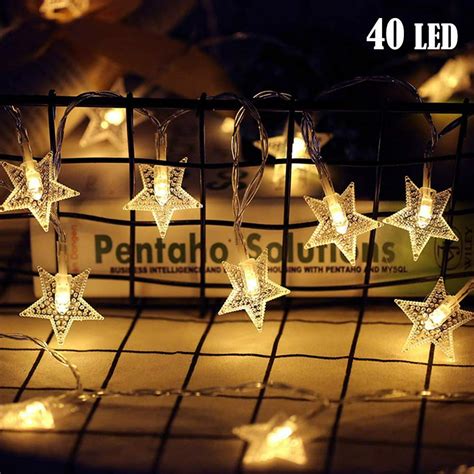 Led Star String Lights 1968ft 40led Twinkle String Lights Indoor