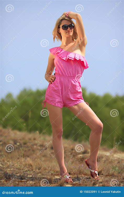 Beautiful Blondie Poses Outdoors Stock Image Image Of Vacation Russia 15022091