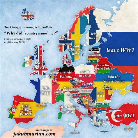 Editable europe map for illustrator (.svg or.ai). Google autocomplete map of Europe reveals most-searched for questions about each country - The ...