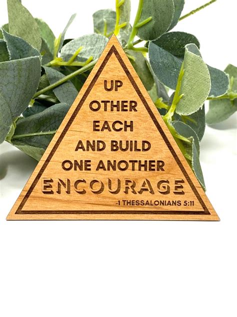 Encourage One Another And Build Each Other Up Alder Wood Etsy Bible
