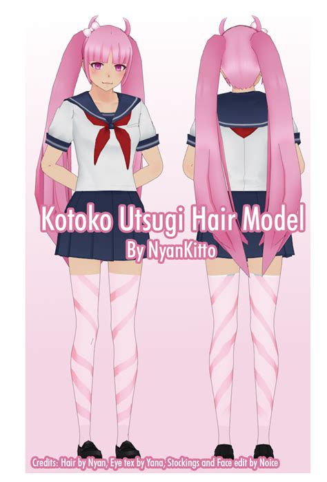 Yandere Simulator Hair Model Kotoko Utsugi By Ny4nkitto On Deviantart