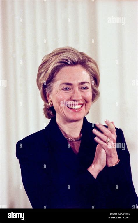 First Lady Hillary Clinton During A White House Event February 17 1999