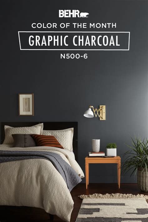 The light colored wall is a behr gray paint called 'close knit'. COLOR OF THE MONTH: GRAPHIC CHARCOAL | Behr paint colors ...