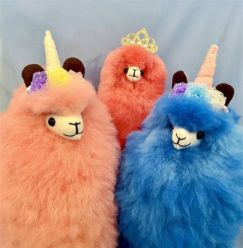 Inkari Alpaca Unicorn Magical Sustainable Fluffy Alpaca Toy