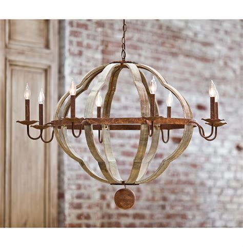 Redford Rustic Lodge Wood 8 Light Quatrefoil Chandelier Kathy Kuo Home