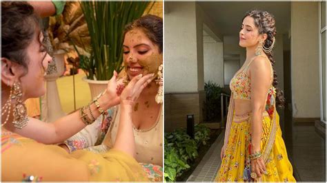 Sanya Malhotra Dances At Sister S Sangeet Shares Photos From Haldi