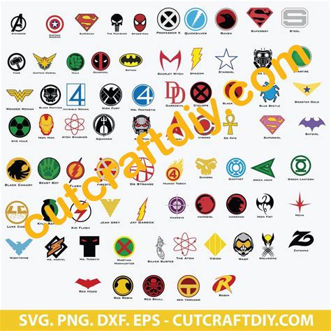 Superhero Logos Svg Superhero Icon Svg Super Hero Svg Cut File
